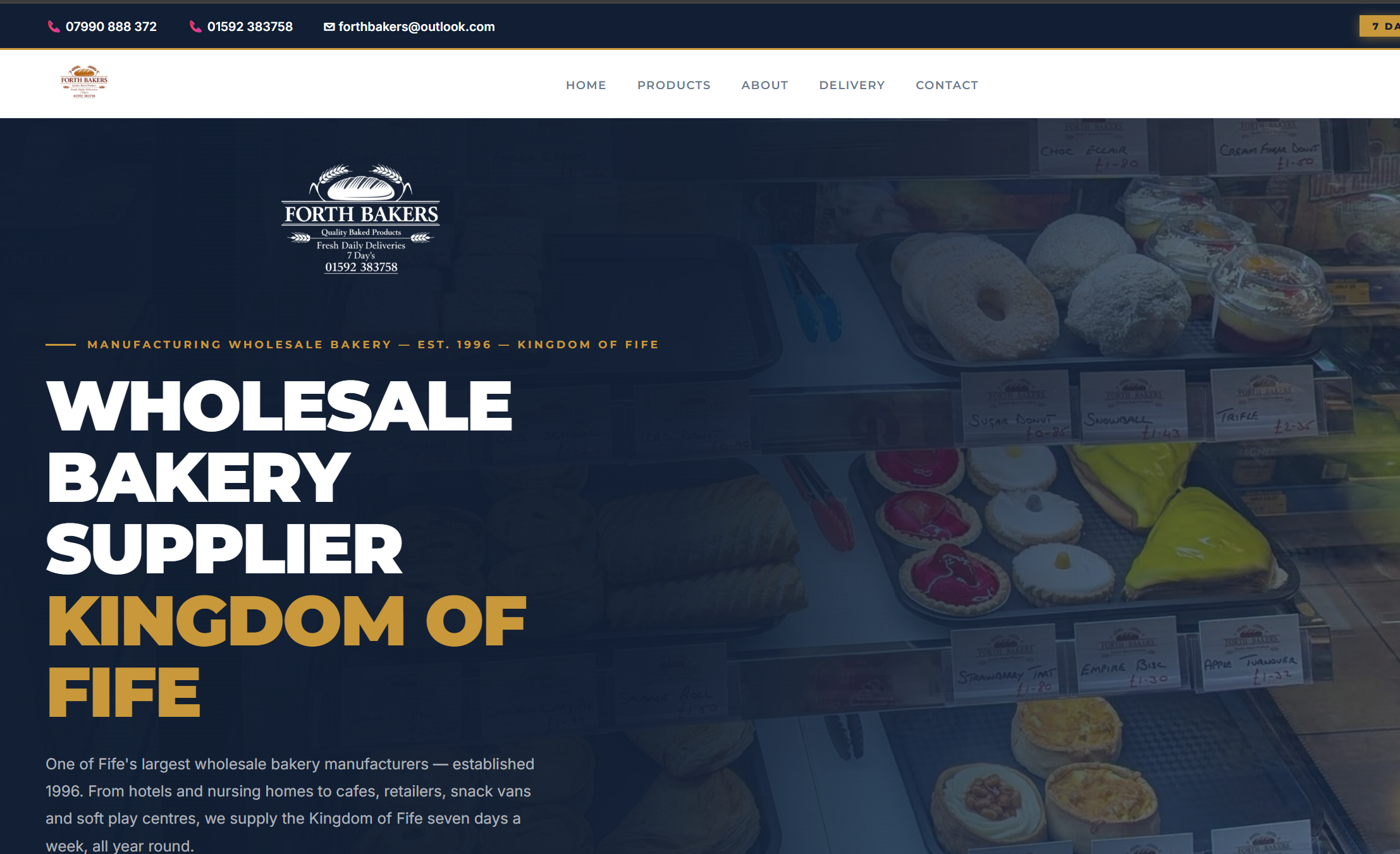 Forth Bakers website screenshot