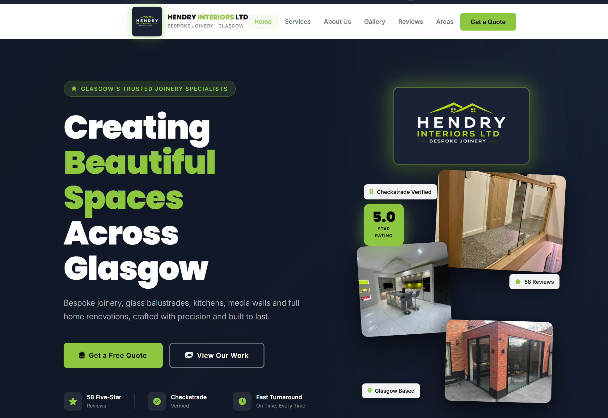 Hendry Interiors Ltd website screenshot