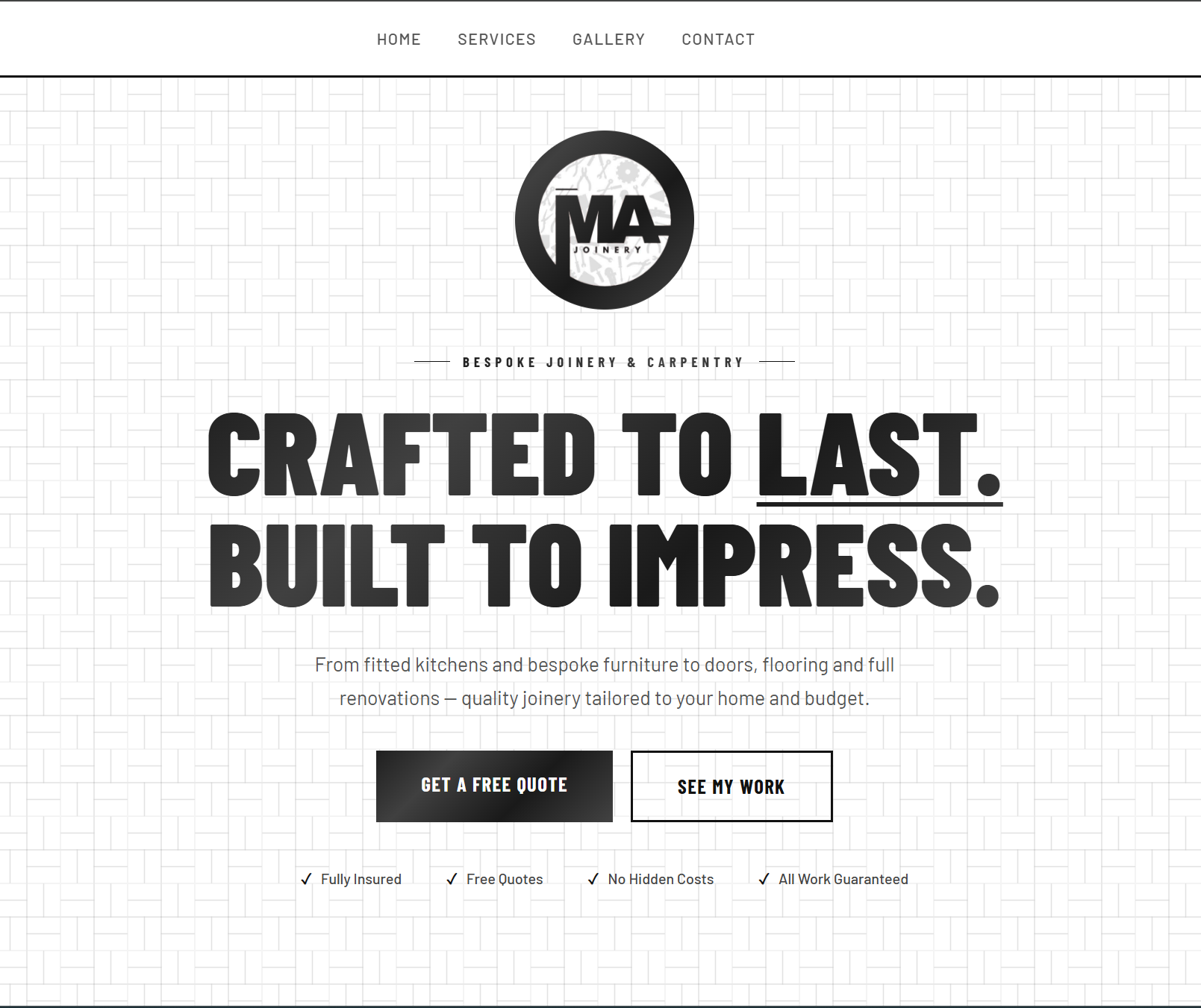 MAjoinery website screenshot